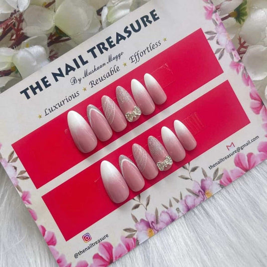 Amelia- Best selling Press on nails by The Nail Treasure.