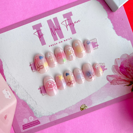 Kawaii Punch press on nail set