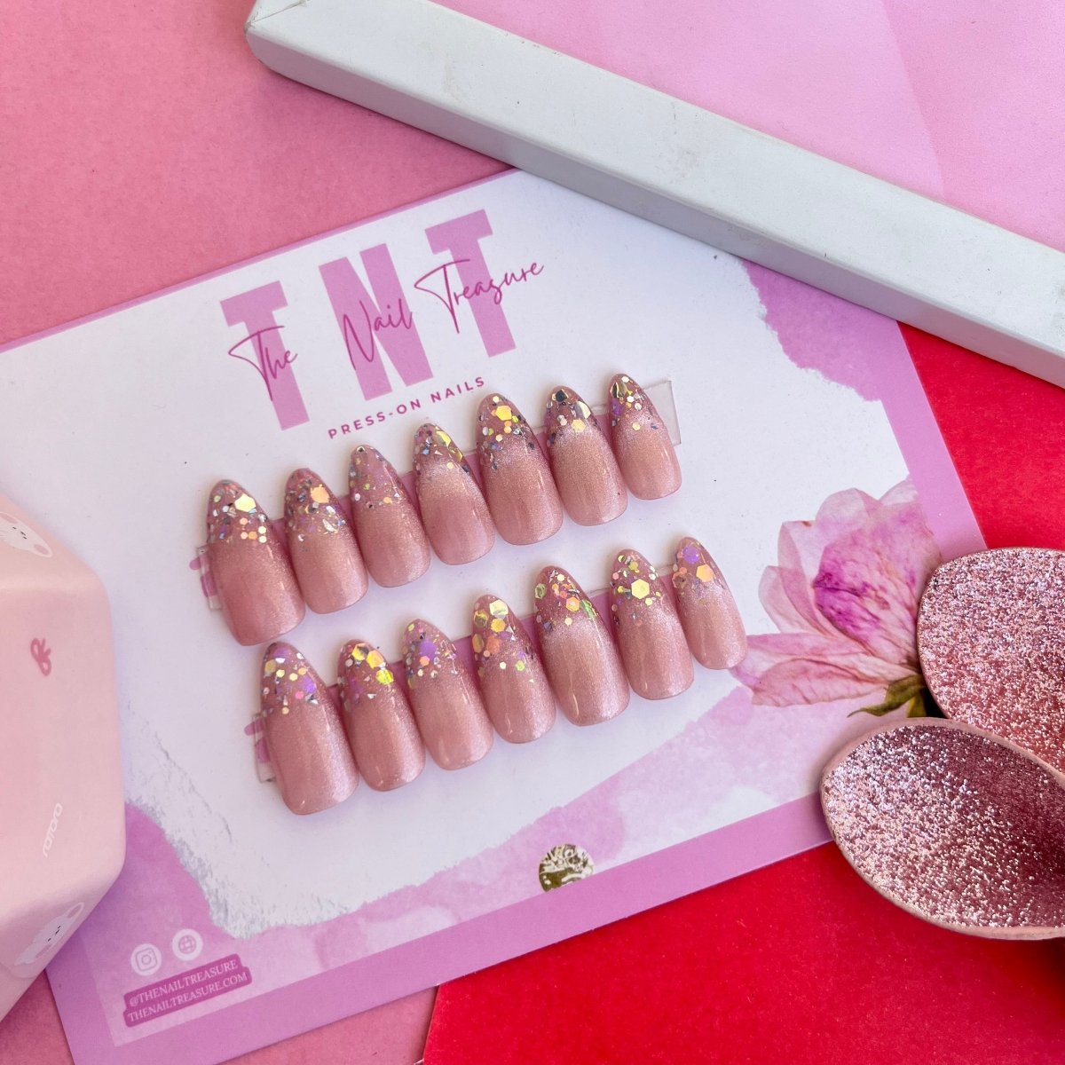 Milkway cateye effect press on nails