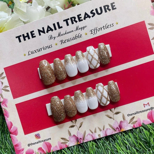 Precious, A premium luxury press on nail set by The Nail Treasure.