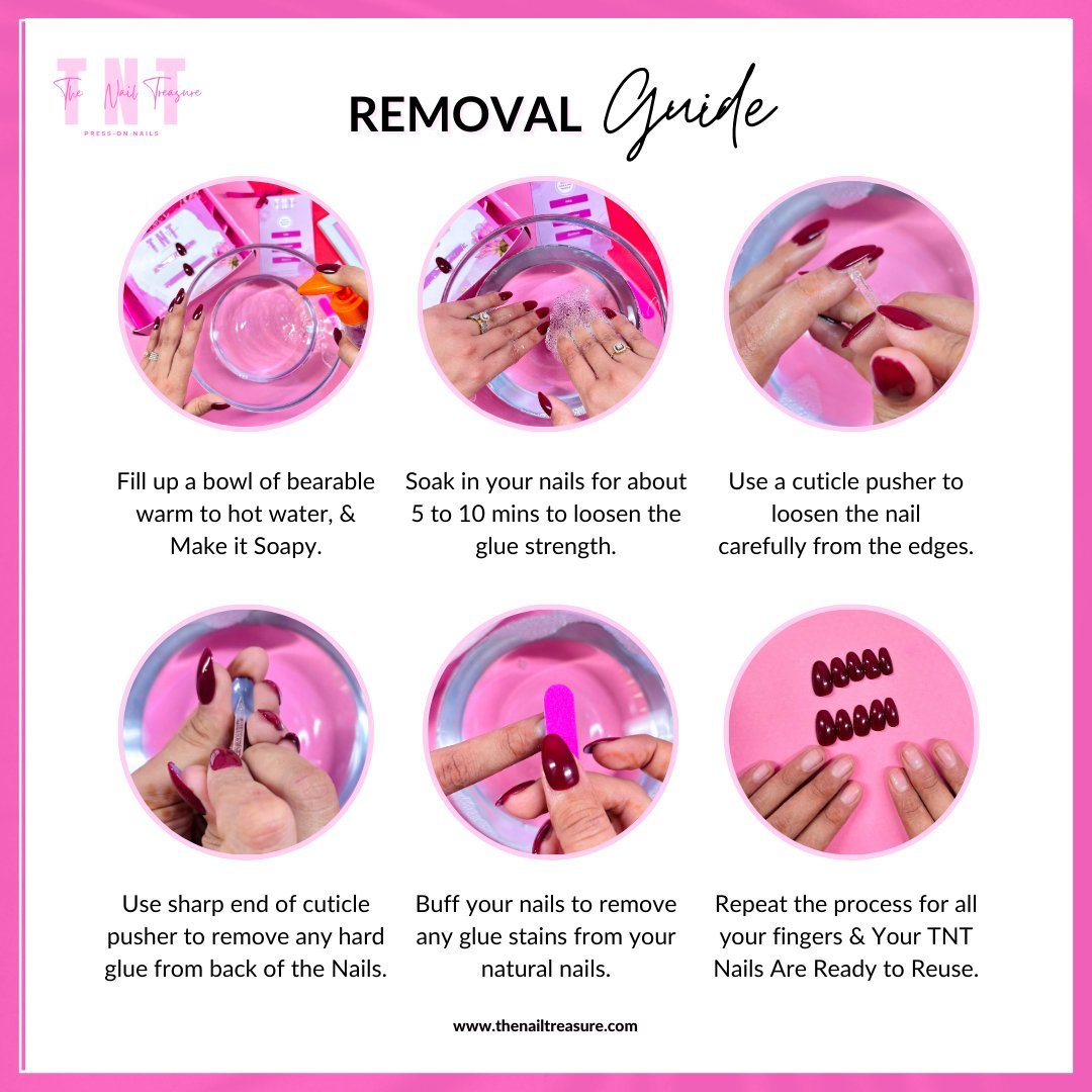 Press on nails Removal Guide 