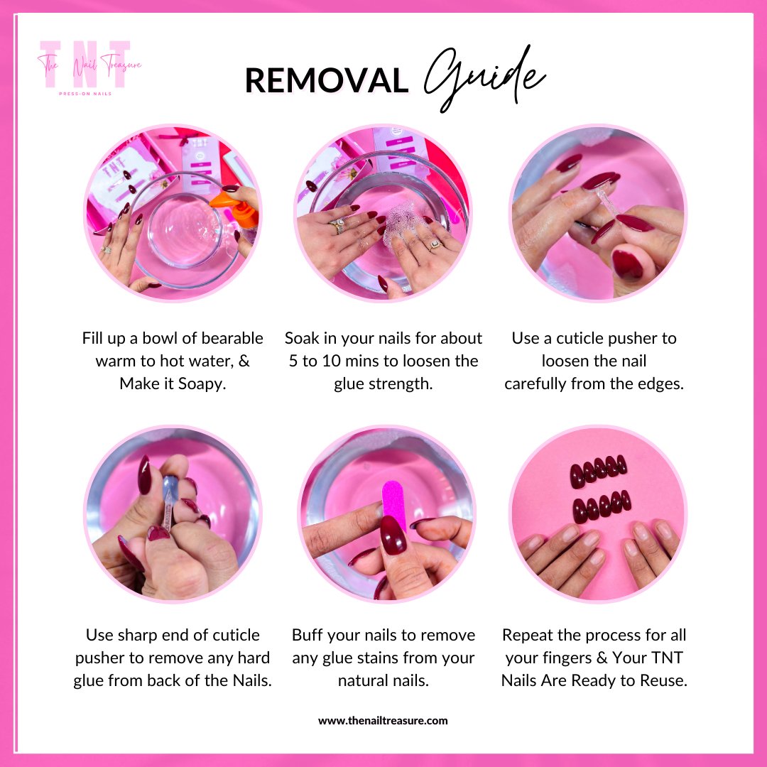 Press on nails Removal Guide 