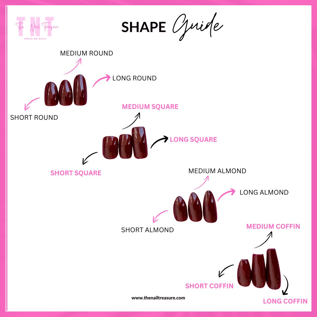 Press on nails Shape Guide 